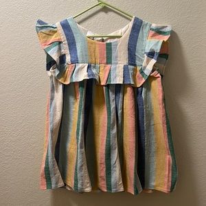 Native Handmade Striped Ruffle Top Size Large